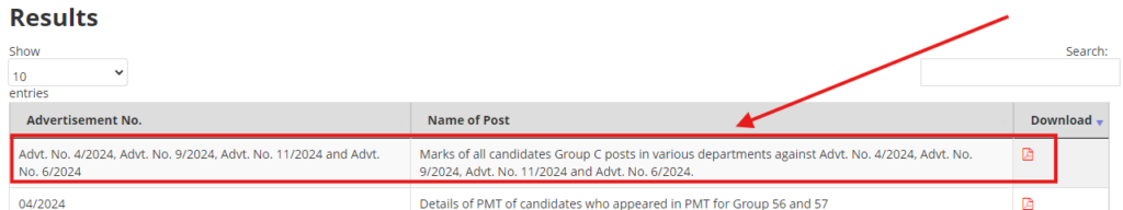 hssc group d result 2024